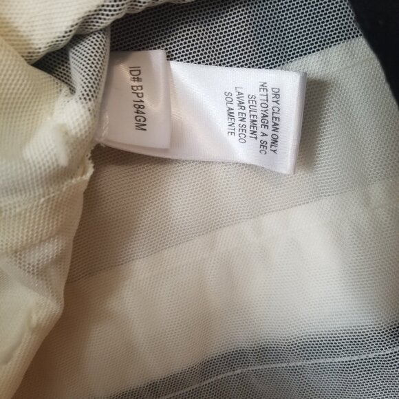 BCBG Black & White Striped Tiered, Strapless A-Line - Picture 5 of 5